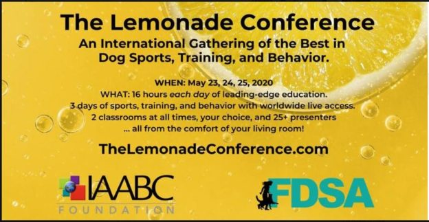 Behavior and Training Online Conference – 5/23/20 to 5/25/20 – The Lemonade Conference – Behavior and Training – IAABC And FDSA