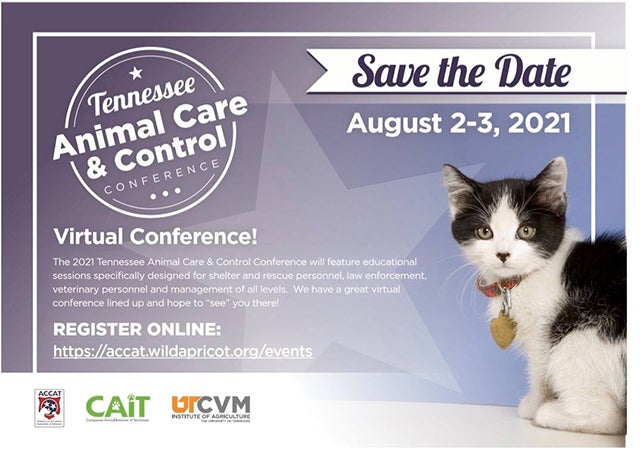 Online Conference – 8/2/21 to 8/3/21 – 2021 Tennessee Animal Care & Control  Conference – ACCAT (fee applies) – Learniverse ShelterMedPortal