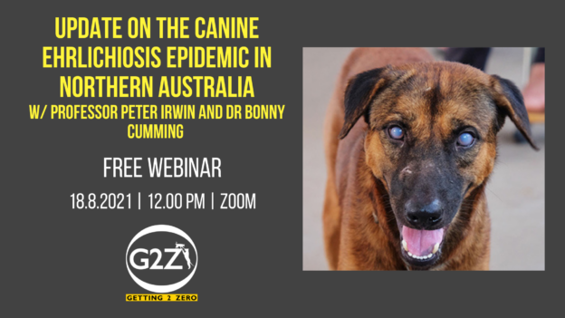 Webinar – 8/17/21 – Update on the Canine Ehrlichiosis epidemic in Northern Australia – Getting 2 Zero