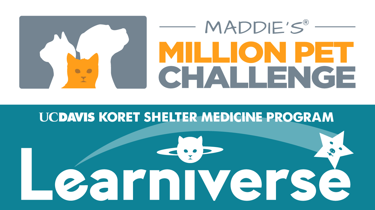 Maddie's Million Pet Challenge and UC Davis Koret Shelter Medicine Program combined logo