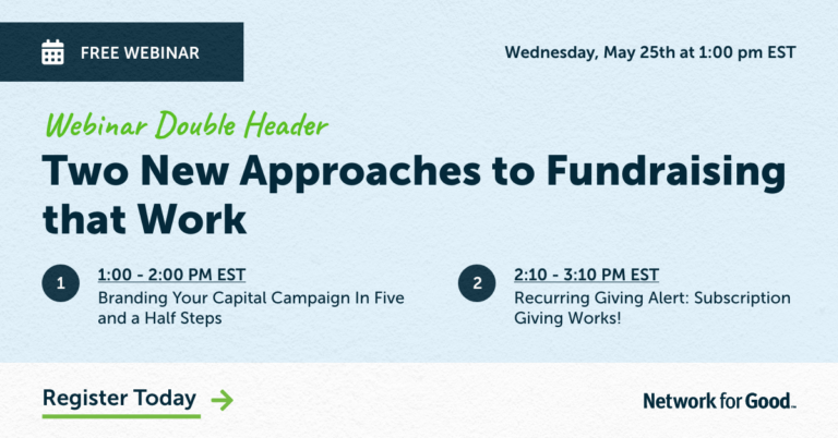 Network for Good Double Header Webinar