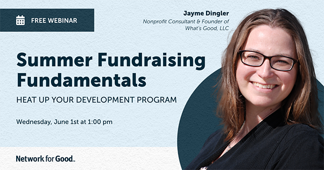 Summer Fundraising Fundamentals webinar graphic