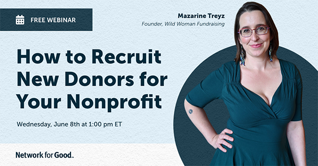 How to Recruit New Donors for Your Nonprofit webinar on 6/8/22