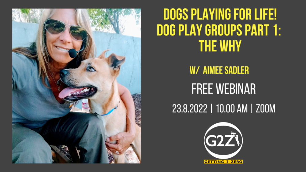Dogs Playing for Life Getting2Zero webinar