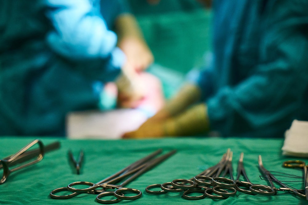 Veterinarians prepare for surgery
