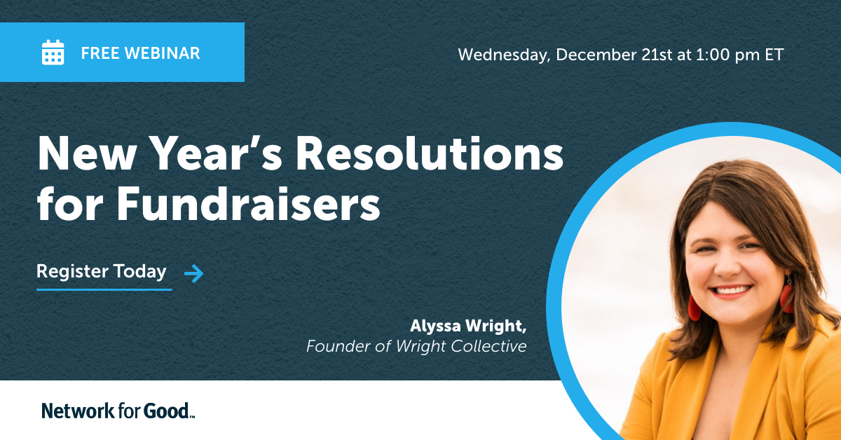 New Year's Resolutions for Fundraisers webinar