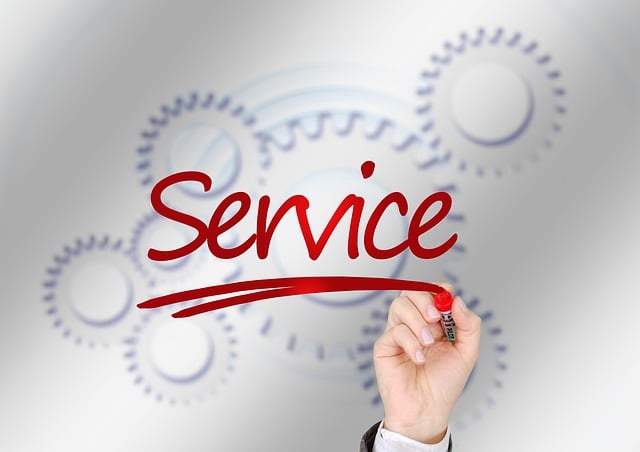 The word "Service" appears in red and underlined