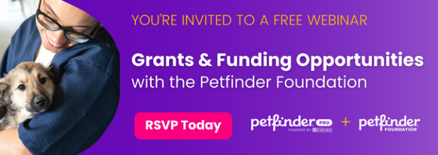 Webinar – 12/7/23 – Grants & Funding Opportunities with the Petfinder Foundation – Petfinder