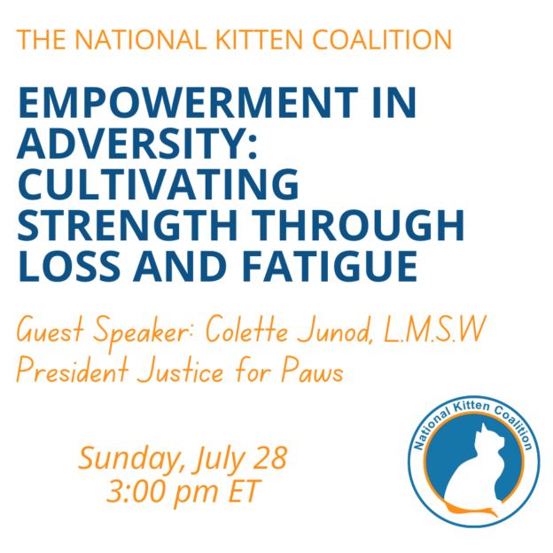 Webinar – 7/28/24 – Empowerment in Adversity: Cultivating Strength Through Loss and Fatigue – National Kitten Coalition