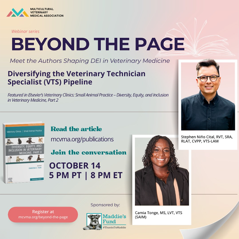 Beyond the Page: Meet the Authors Shaping DEI in Veterinary Medicine - Stephen Niño Cital & Camia Tonge